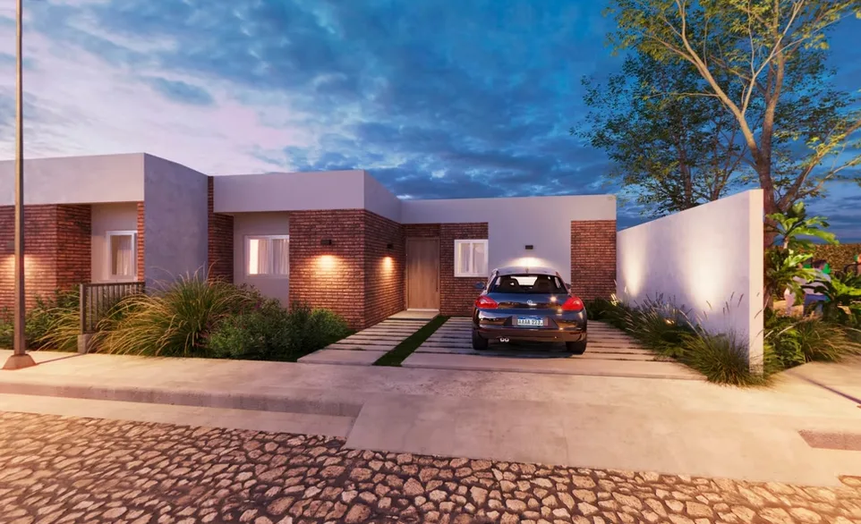 Fachada y entorno del barrio cerrado Barrio Vida, proyecto residencial de AA-EAS